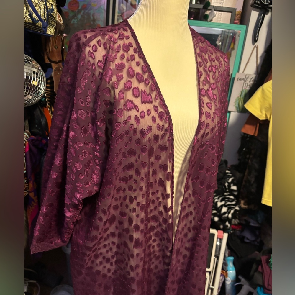 Vintage Leopard Print Kimono